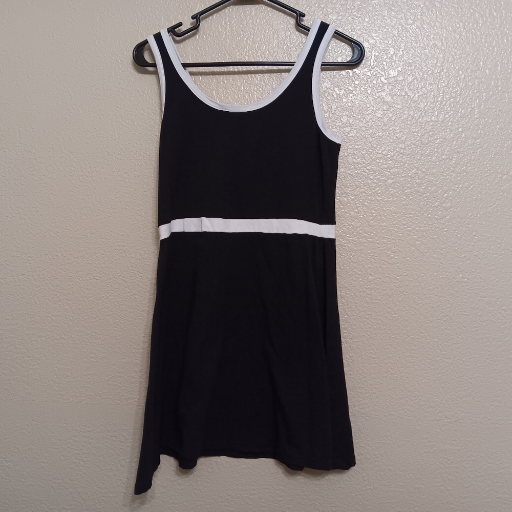 Sourpuss Black White Stretch Knit Military Nautical Dress - Picture 3 of 4